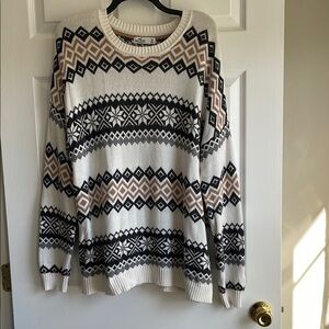 Hollister Fair Isle Print Sweater